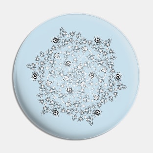 Beautiful ornamental floral circle Pin