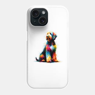 Vibrant Abstract Otterhound in Splashed Paint Art Phone Case