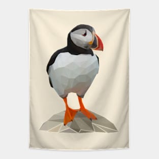 Puffin Bird Lowpoly Art Tapestry