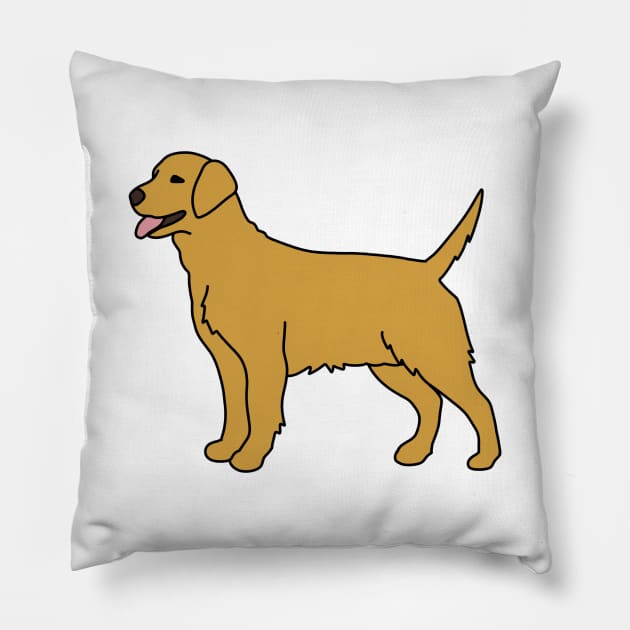 Golden Retriever Pillow by Kelly Louise Art