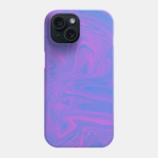 Blue and Purple Liquid marble texture Phone Case