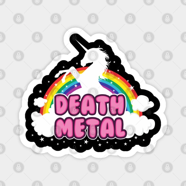 death metal parody funny unicorn Magnet by daizzy