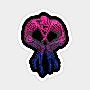 Bisexual Flag Skeleton Love Magnet