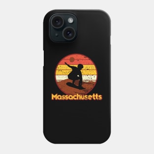 Sandboarding in Massachusetts Vintage Sunset Design Phone Case