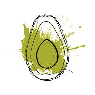 Avocado - One Line Drawing T-Shirt