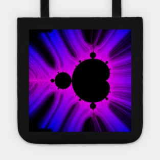 Blue Magenta Kirlian Mandelbrot Tote