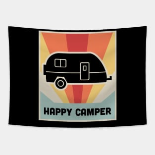 HAPPY CAMPER | Vintage RV Poster Tapestry