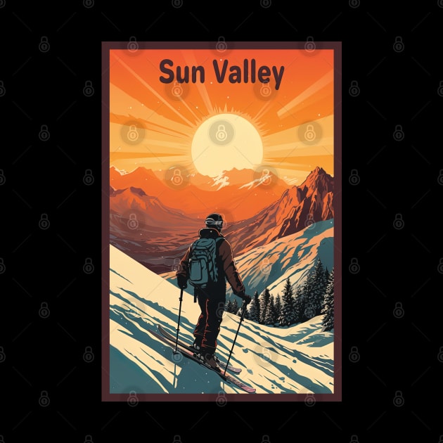 Sun Valley, USA, Travel poster by BokeeLee