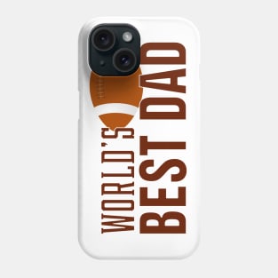 Simple World's Best Dad Typography Football Phone Case