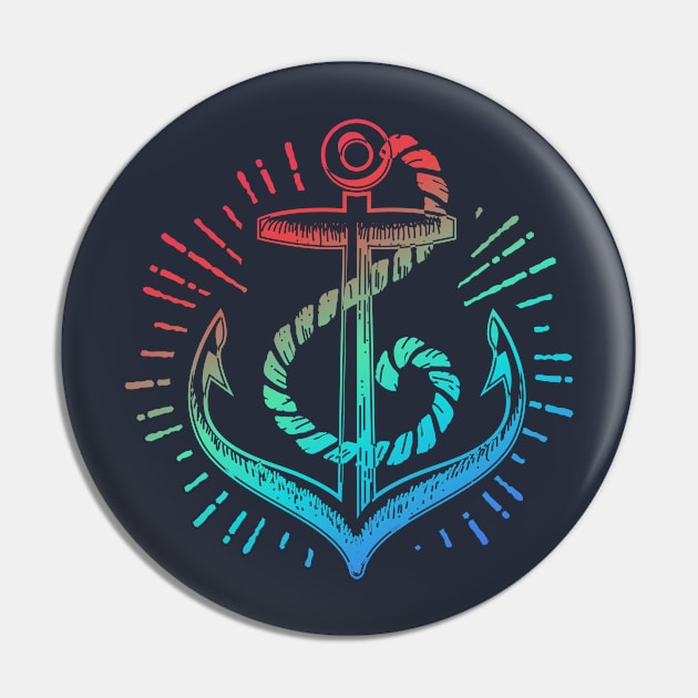 Colourful anchor Pin by PallKris