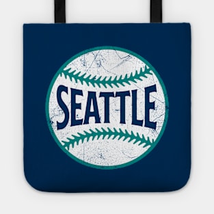 Seattle Retro Baseball - Navy Tote