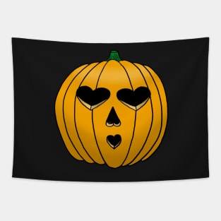 Hearts the Jack-O-Lantern Tapestry