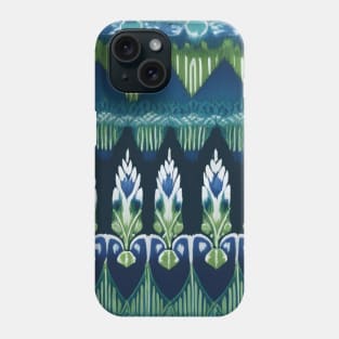 Green and Blue Boho Pattern - Ikat Phone Case