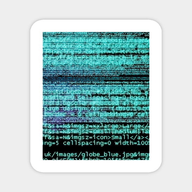 Internet computer code (T465/0299) Magnet by SciencePhoto