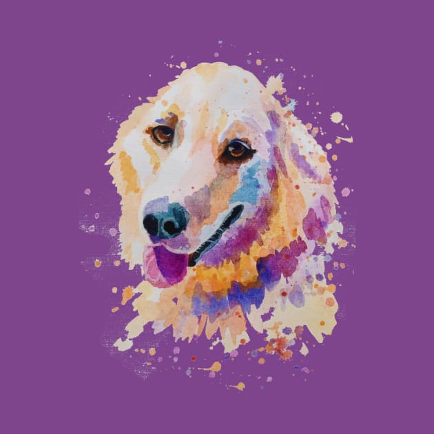 Golden retriever portrait by AgniArt