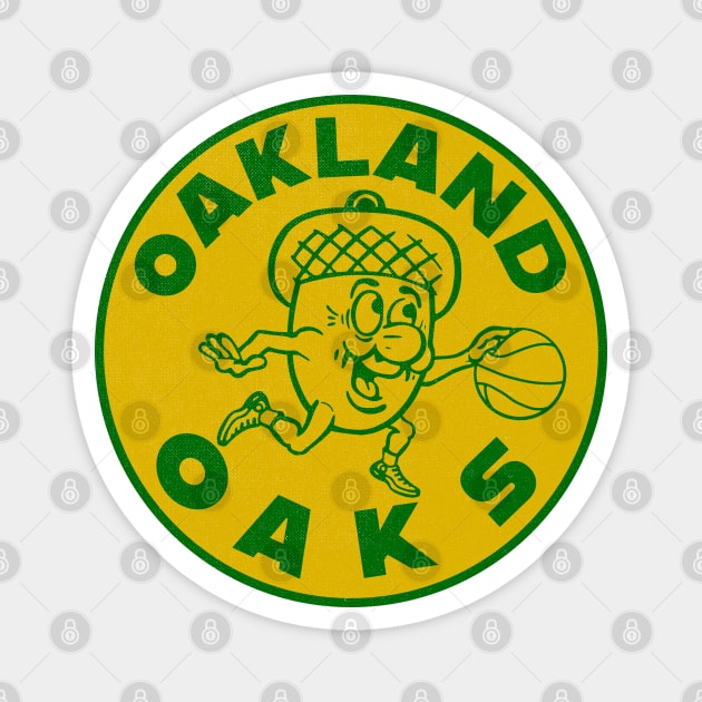 Defunct Oakland Oaks ABA Basketball Magnet by LocalZonly