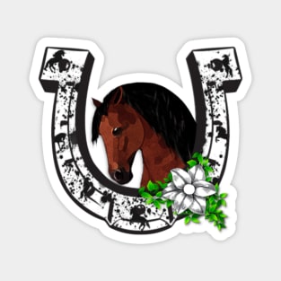 Horse Lovers Horseshoe Magnet