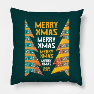 christma tree drawing Pillow