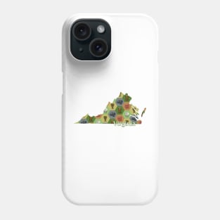 Virginia State Map Board Games Phone Case