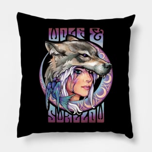 Wolf & Swallow - Art Nouveau [OPALINE] Pillow