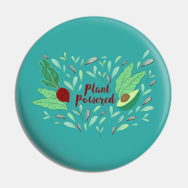 Plant Powered Pin by IllustratedActivist