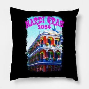 MARDI GRAS 2024 Pillow