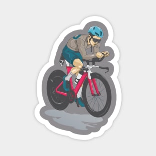 ride a road bike Magnet