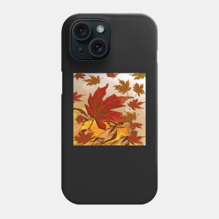 Autumn Leaf Design Orange, Rust & Yellow Background Beautiful Fall Design Phone Case