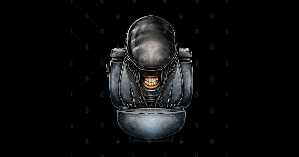 Horror toilet Monster #53 - Alien - Posters and Art Prints | TeePublic
