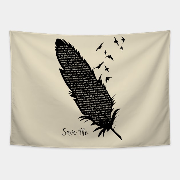 Feather of save me Tapestry by GALER