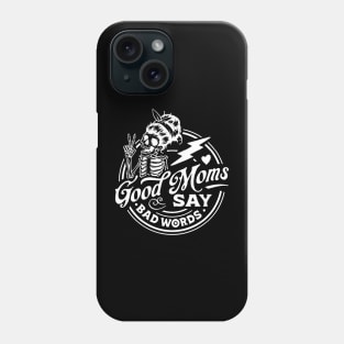 Women Good Moms Say So Bad Words Retro Good Moms Mothers Day Phone Case