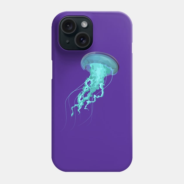 Bright Jellyfish Phone Case by Happy Art Designs