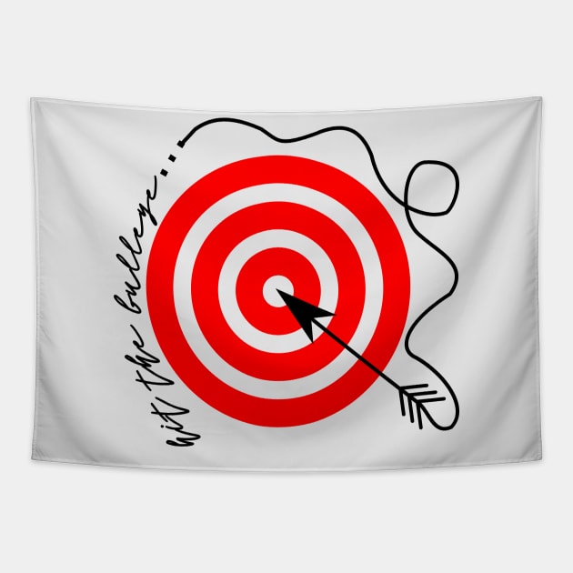 Hit the BullsEye Tapestry by Mitalie