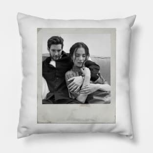 Darklina black & white Pillow