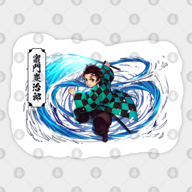 Water Slash Tanjiro Tanjiro Kamado Demon Slayer Sticker Teepublic