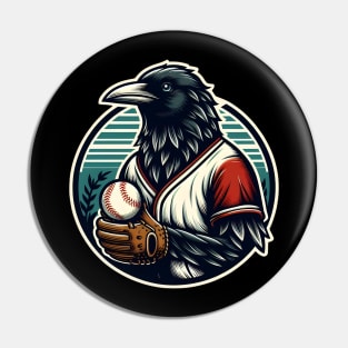 crows play baseball Pin