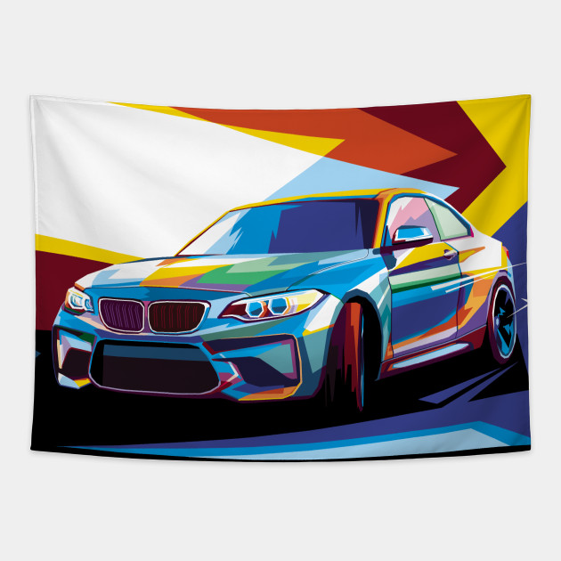 Mercedes Benz Car Painting Mercedes Benz Painting Tapestry Teepublic Au