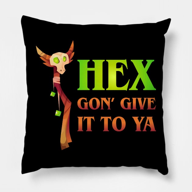 Hex Gon Give it To Ya Warlock Pillow by pixeptional