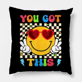 Groovy You Got This Motivational Testing Day Teacher Kids Pillow