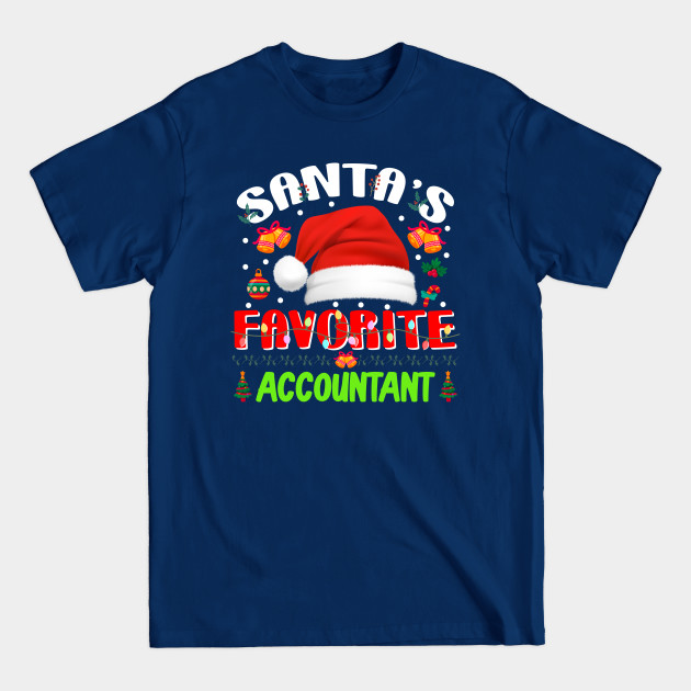 Disover Santa's Favorite Accountant Funny Christmas Xmas Tree Winter Gift - Christmas Accountant - T-Shirt