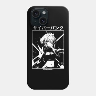 Cyberpunk Girl Manga Aesthetic Goth Grunge Black Phone Case