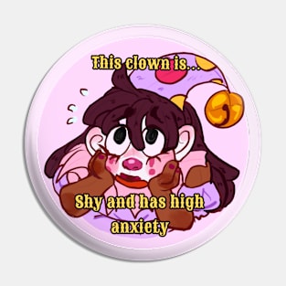 Anxiety clown Pin