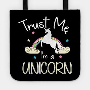 Cute Trust Me I'm A Unicorn Pun Obsessed Kid Tote