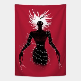 Creepy Demon Girl Ghost In Dress Of Glass Tapestry