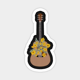 Guitar/Sunflowers! Magnet