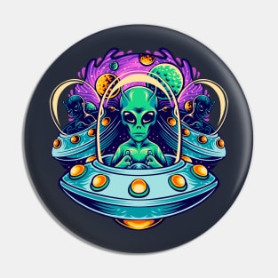 alien triple terror illustration Pin