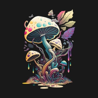 Hippie mushroom psilocybin fungus magic mushrooms fungi psychedelic T-Shirt