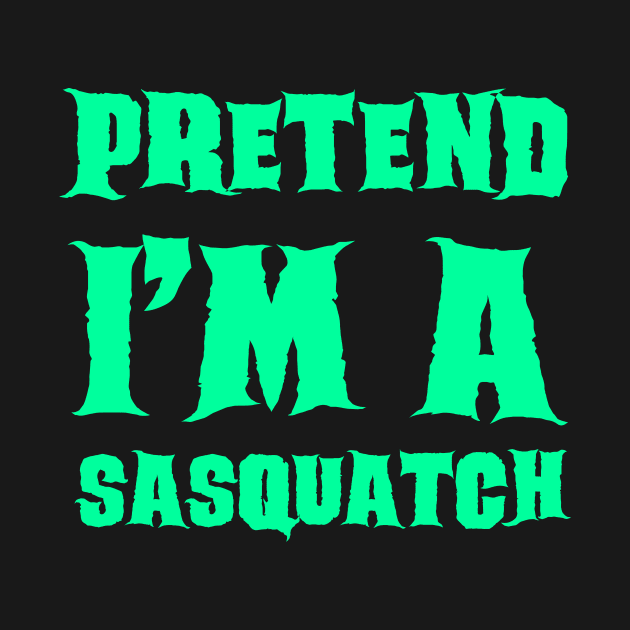 Pretend I'm a Sasquatch Lazy Costume Halloween by gastaocared