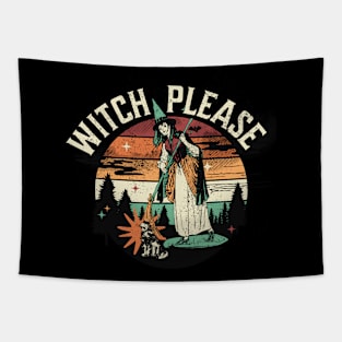 Witch Please Halloween Design Tapestry