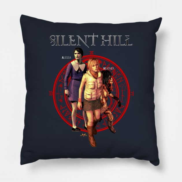 Heather Mason Silent Hill Pillow by jeriGeekshop